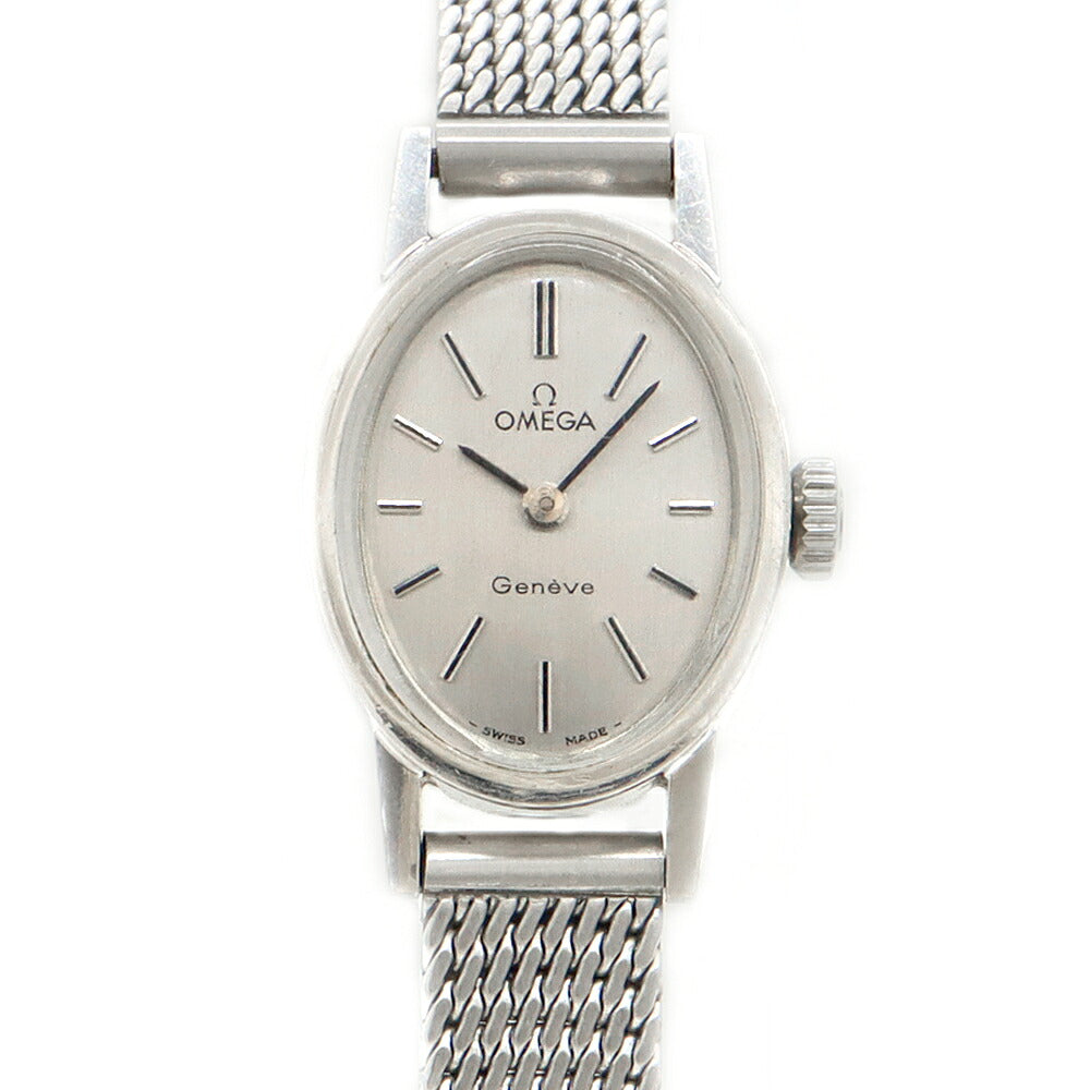 OMEGA オメガ ジュネーブ 511.363 Cal.485 17石 シルバー SS ステンレス レディース 手巻き アンティーク ヴィンテージ【腕時計】【中古】