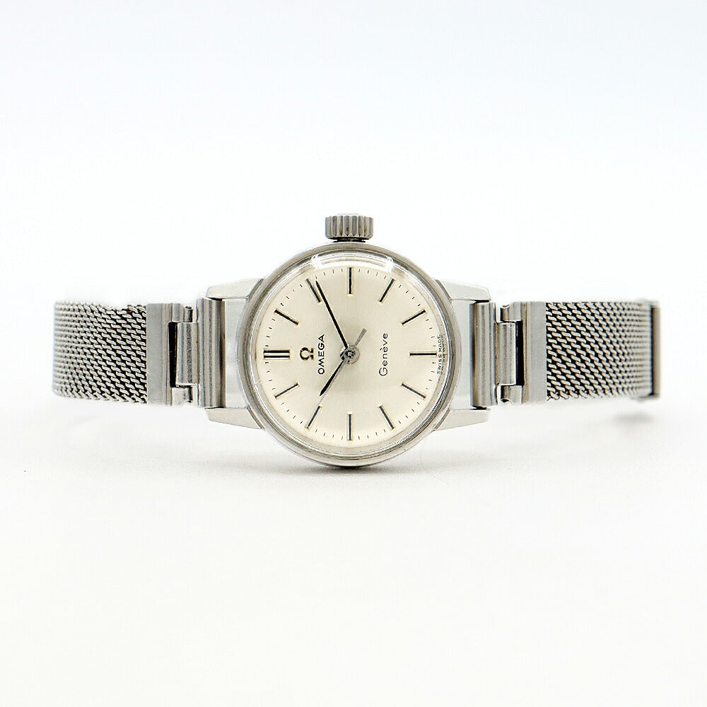 OMEGA オメガ Geneve ジュネーブ 511.006 535.006 Cal.630 17石 カットガラス シルバー SS ステンレス レディース 手巻き アンティーク ヴィンテージ【腕時計】【中古】