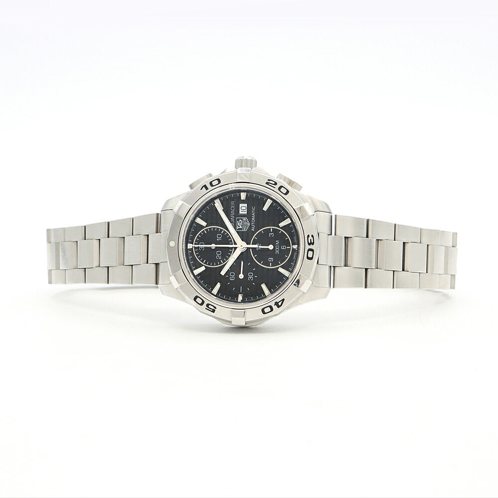 内部点検済 TAG Heuer タグホイヤー アクアレーサー キャリバー16 クロノグラフ CAP2110 デイト 300m防水 黒 ブラック SS ステンレス メンズ 自動巻き【6ヶ月保証】【腕時計】【中古】