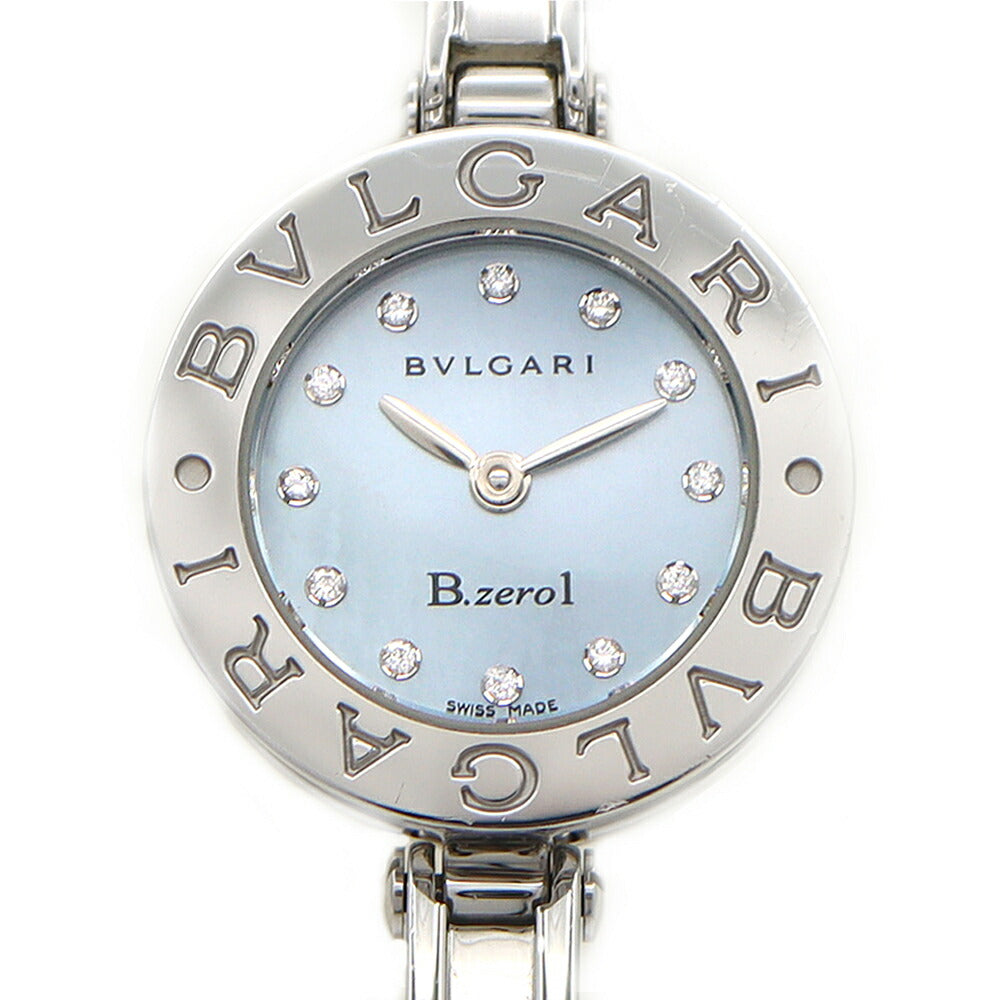 Battery replaced BVLGARI B-zero1 BZ22S Diamond 12P Diamond Blue Blue Shell SS Ladies Quartz [6 Month Warranty] [Watch] [Used]