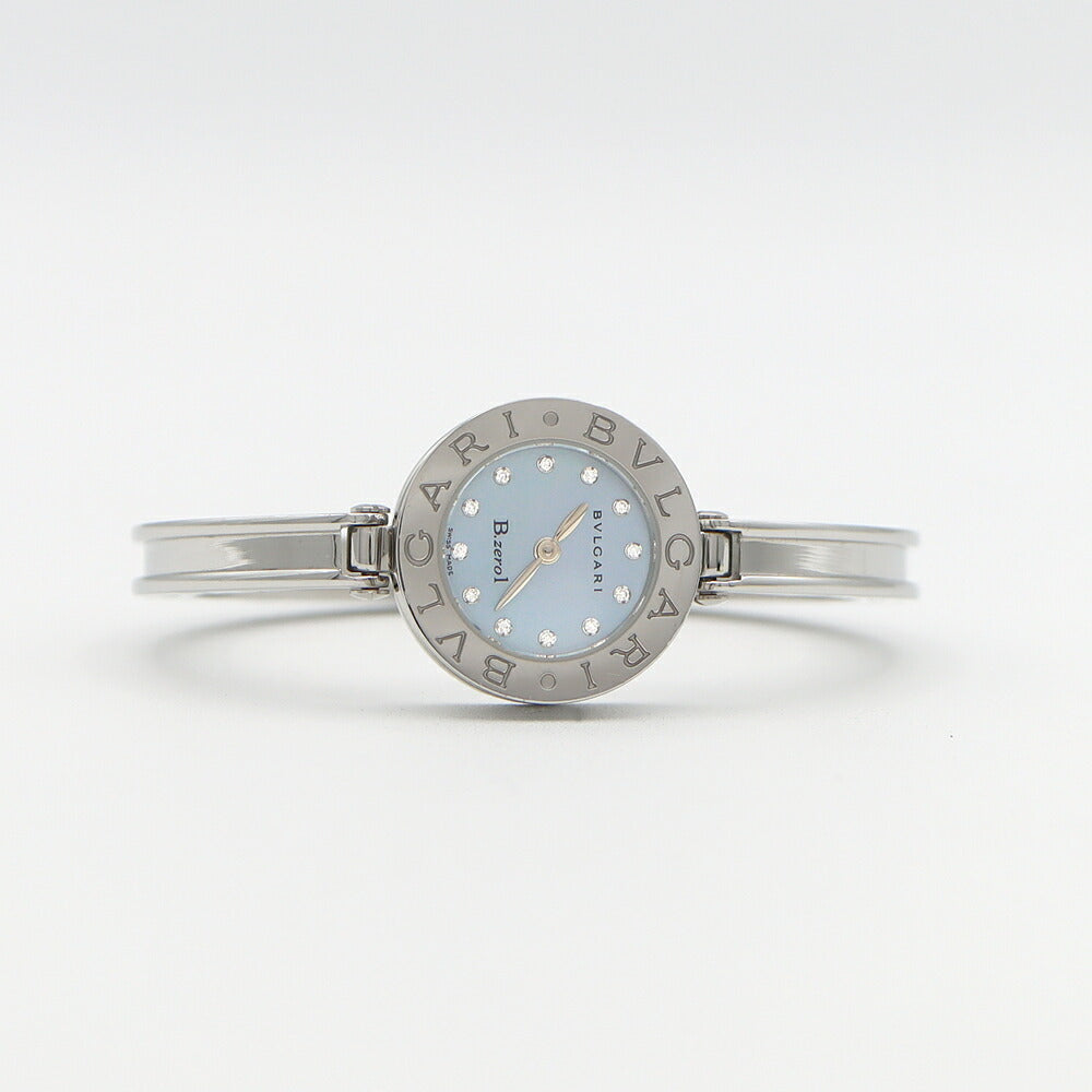 Battery replaced BVLGARI B-zero1 BZ22S Diamond 12P Diamond Blue Blue Shell SS Ladies Quartz [6 Month Warranty] [Watch] [Used]