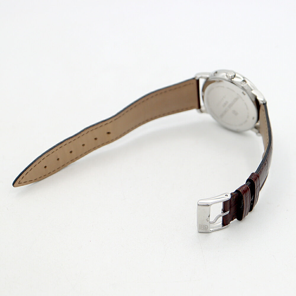 Battery replaced FREDERIQUE CONSTANT Classic Business Timer FC-270X4P4/5/6 Triple Calendar Moon Phase White SS Stainless Steel Genuine Belt Genuine Buckle Men's Quartz [6 Month Warranty] [Watch] [Used]
