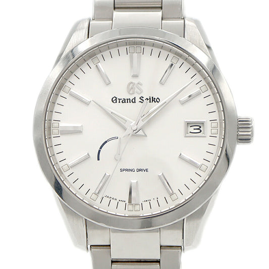 SEIKO セイコー GS グランドセイコー スプリングドライブ 9R65-0BM0  SBGA299 100m防水 パワーリザーブ デイト シルバー SS ステンレス メンズ 自動巻き【6ヶ月保証】【腕時計】【中古】