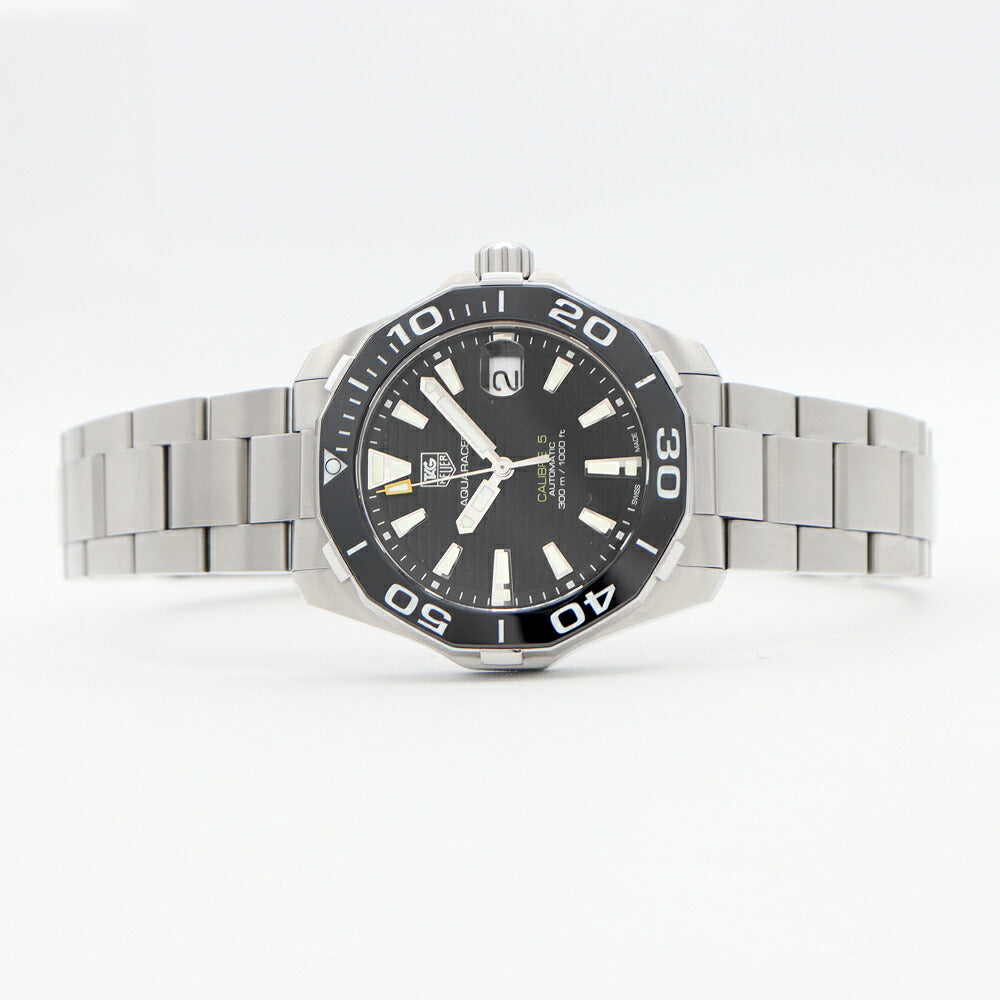 Internally inspected TAG Heuer Aquaracer Caliber 5 WAY211A BA0928 300m Water Resistant Date Black CE Ceramic SS Stainless Steel Men's Automatic Winding [6 Month Warranty] [Watch] [Used]