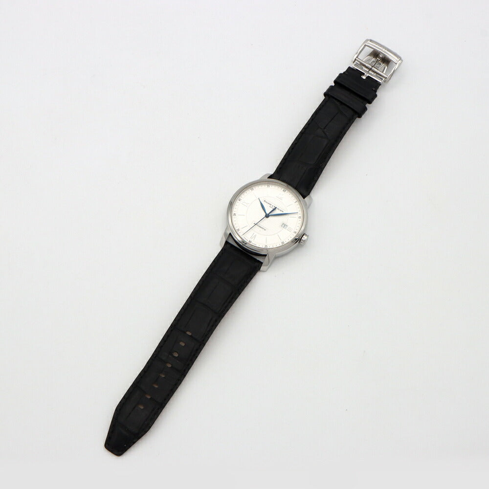 BAUME&MERCIER ボーム&メルシェ クラシマ 65593 30m防水 デイト シルバー SS ステンレス 純正尾錠 メンズ 自動巻き【6ヶ月保証】【腕時計】【中古】