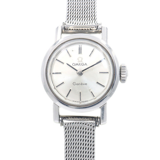 OMEGA Geneve 515.003 Cal.483 17 Jewels Silver SS Stainless Steel Ladies Manual Winding Antique Vintage [Watch] [Used]
