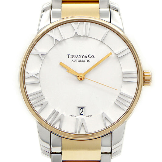 TIFFANY&Co. Tiffany Atlas Dome Z1800.68.15A21A00A 50m Water Resistant Date Back Sketch Silver SS Stainless YG Yellow Gold Combination Men's Automatic Winding [6 Month Warranty] [Watch] [Used]