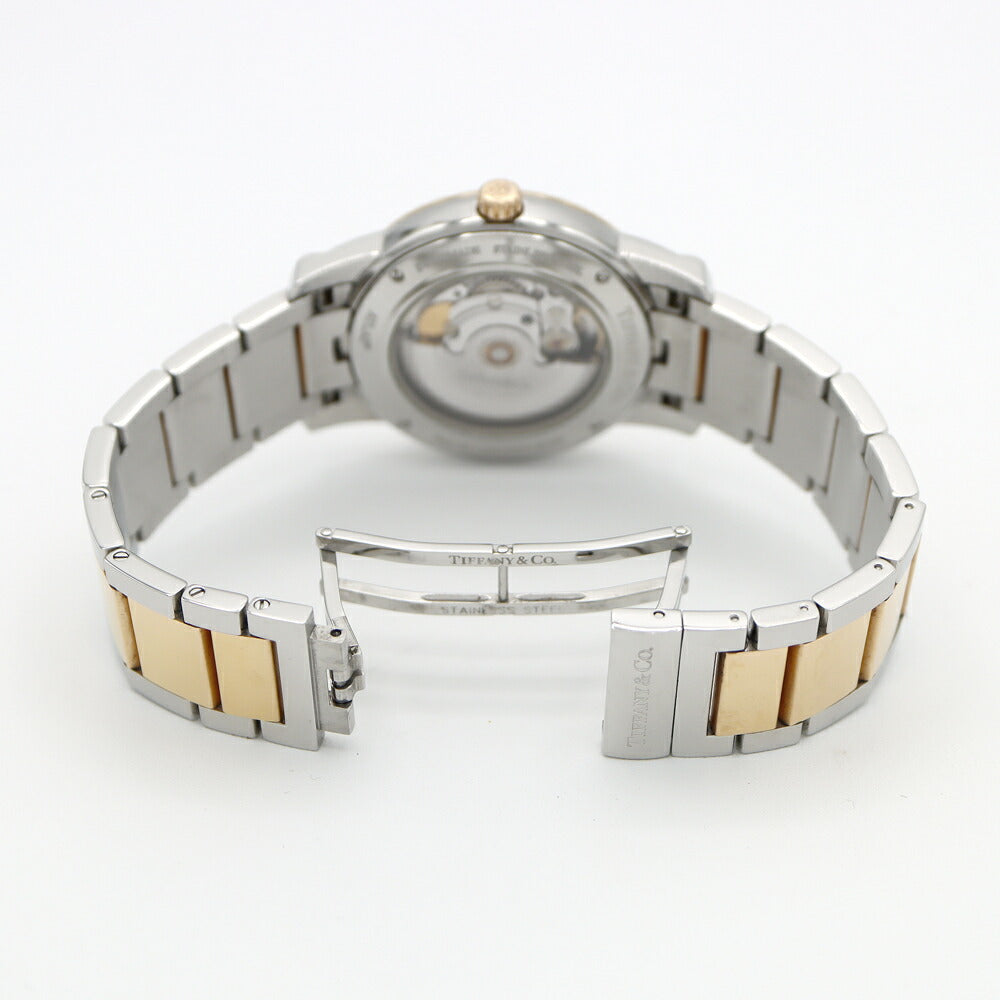 TIFFANY&Co. Tiffany Atlas Dome Z1800.68.15A21A00A 50m Water Resistant Date Back Sketch Silver SS Stainless YG Yellow Gold Combination Men's Automatic Winding [6 Month Warranty] [Watch] [Used]