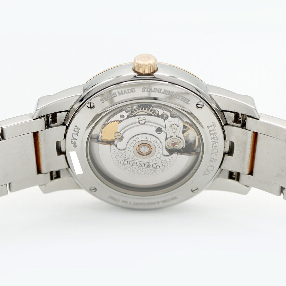 TIFFANY&Co. Tiffany Atlas Dome Z1800.68.15A21A00A 50m Water Resistant Date Back Sketch Silver SS Stainless YG Yellow Gold Combination Men's Automatic Winding [6 Month Warranty] [Watch] [Used]