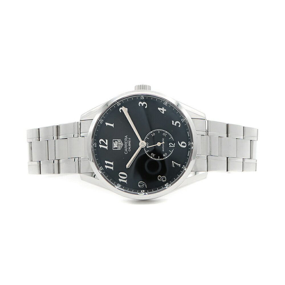 内部点検済 TAG Heuer タグホイヤー カレラ ヘリテージ キャリバー6 WAS2110 デイト 100m防水 裏スケ 黒 ブラック SS ステンレス メンズ 自動巻き【6ヶ月保証】【腕時計】【中古】