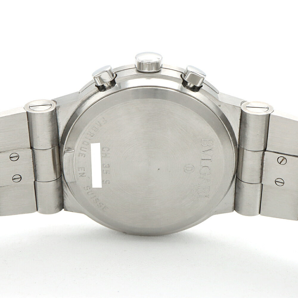 Battery replaced BVLGARI Bvlgari Diagono Sports Chronograph CH35S Date Black SS Stainless Steel Men's Quartz [6 Month Warranty] [Watch] [Used]