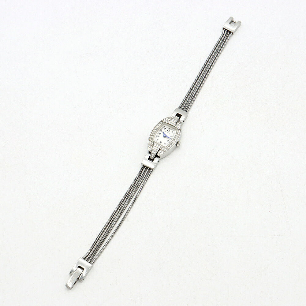 電池交換済 HAMILTON ハミルトン アメリカン クラシック レディハミルトン H311510 ダイヤモンド ダイヤベゼル シルバー レディース クォーツ【6ヶ月保証】【腕時計】【中古】