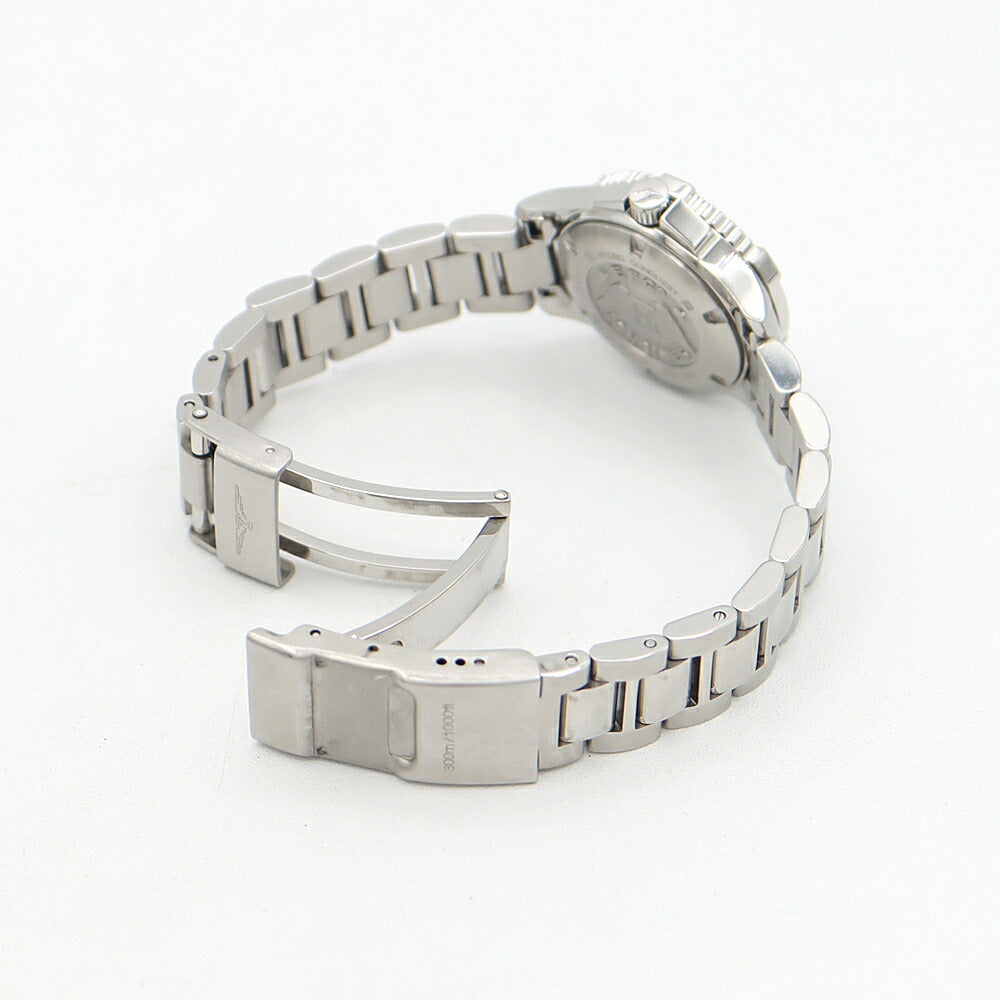 電池交換済 LONGINES ロンジン ハイドロコンクエスト L3.147.4 デイト 300m防水 黒 ブラック SS ステンレス レディース クォーツ 【6ヶ月保証】【腕時計】【中古】