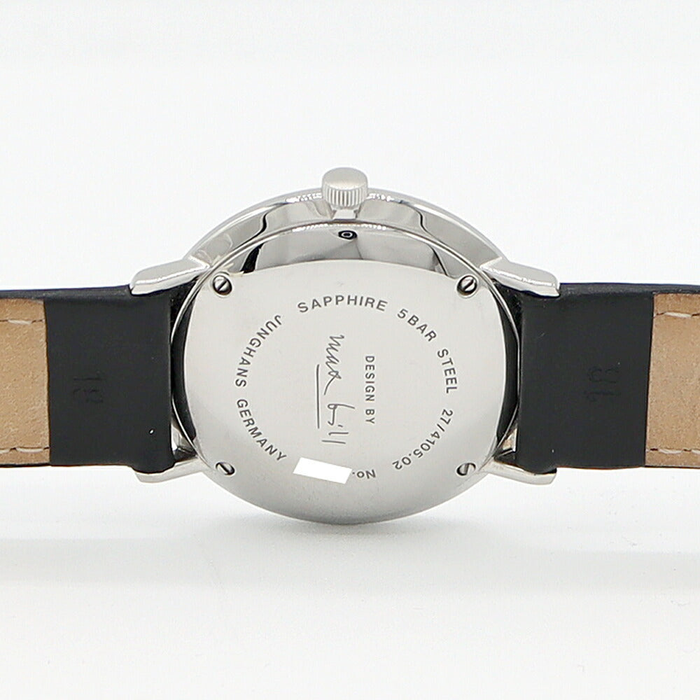 JUNGHANS Max Bill Kleine Automatic 27/4105.02 Date 50m Water Resistant White SS Stainless Steel Genuine Belt Genuine Buckle Men's Automatic Winding [6 Month Warranty] [Watch] [Used]