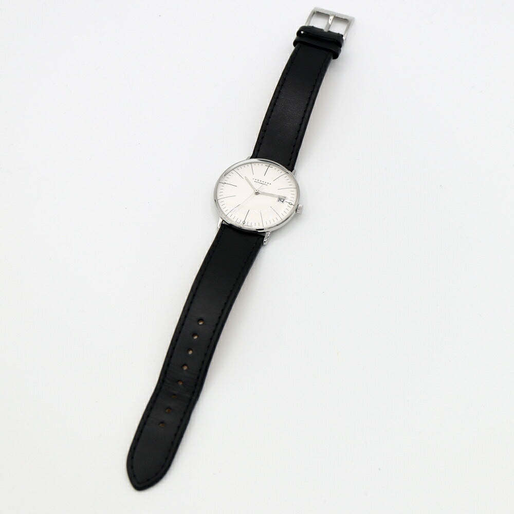 JUNGHANS Max Bill Kleine Automatic 27/4105.02 Date 50m Water Resistant White SS Stainless Steel Genuine Belt Genuine Buckle Men's Automatic Winding [6 Month Warranty] [Watch] [Used]