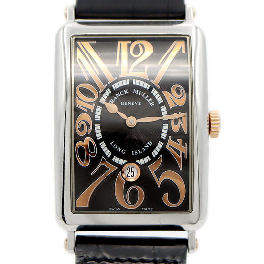 FRANCK MULLER Long Island Relief 1150SCDT REL STG Date Brown K18PG Pink Gold SS Stainless Steel Combination Genuine Belt Genuine Buckle Men's Automatic Winding [6 Month Warranty] [Used] [Watch]