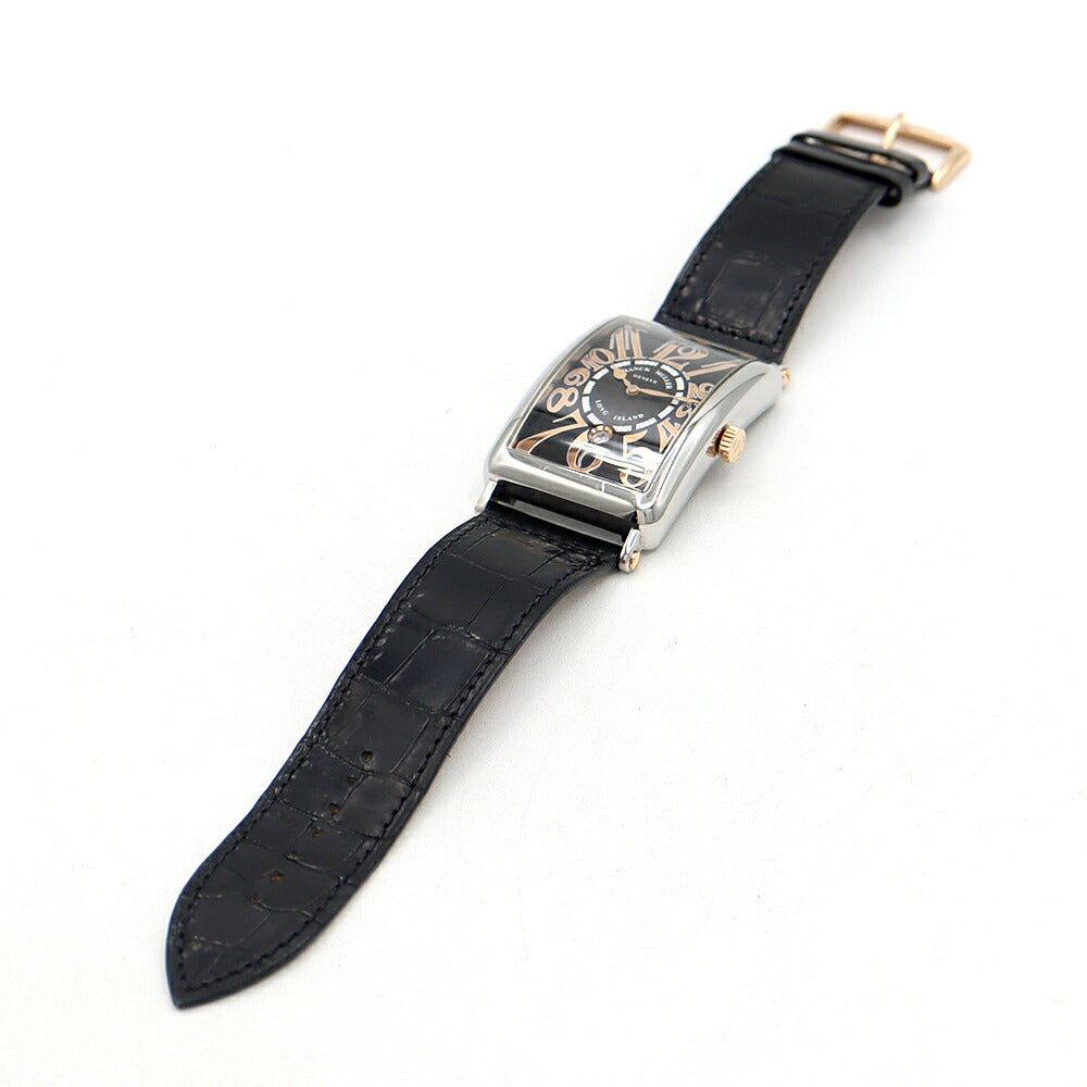 FRANCK MULLER Long Island Relief 1150SCDT REL STG Date Brown K18PG Pink Gold SS Stainless Steel Combination Genuine Belt Genuine Buckle Men's Automatic Winding [6 Month Warranty] [Used] [Watch]