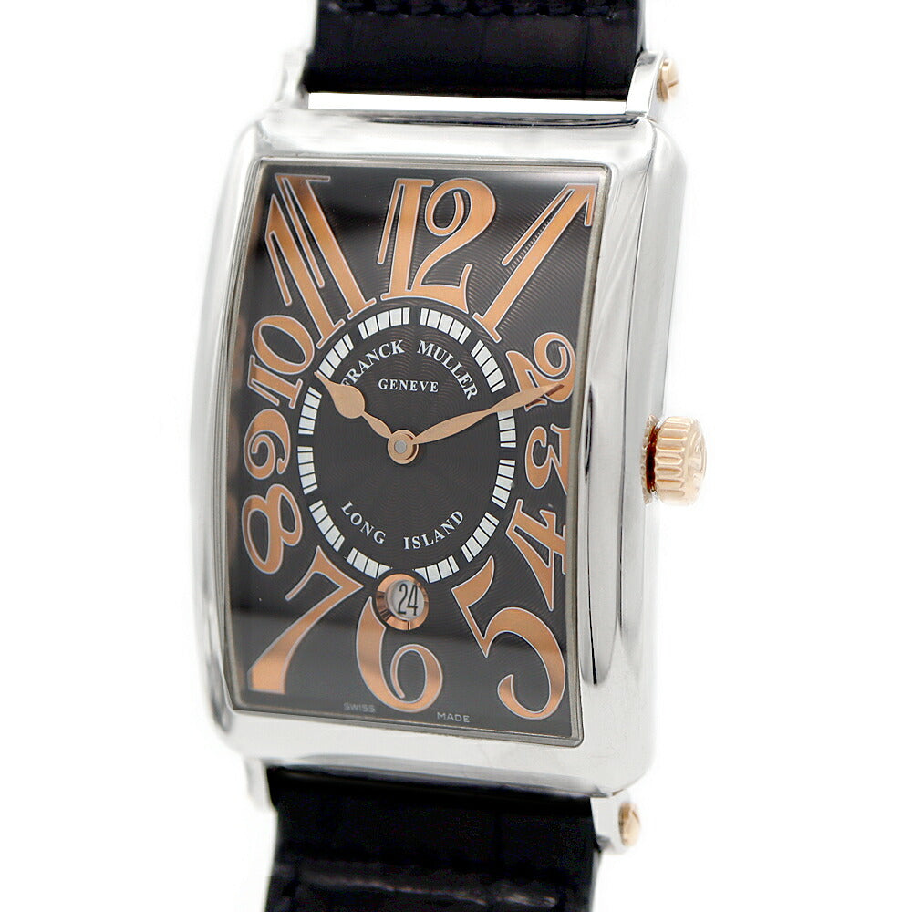 FRANCK MULLER Long Island Relief 1150SCDT REL STG Date Brown K18PG Pink Gold SS Stainless Steel Combination Genuine Belt Genuine Buckle Men's Automatic Winding [6 Month Warranty] [Used] [Watch]