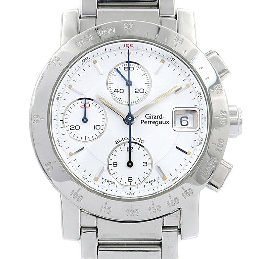 GIRARD PERREGAUX GIRARD PERREGAUX 7500 Chronograph Date 30m Water Resistant White SS Stainless Steel Men's Automatic Winding [6 Month Warranty] [Watch] [Used]