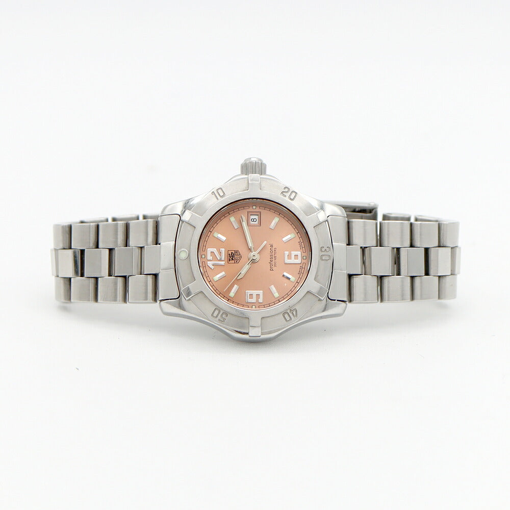 電池交換済 TAG Heuer タグホイヤー 2000 エクスクルーシブ WN1314 デイト 200m防水 ピンク SS ステンレス レディース クォーツ【6ヶ月保証】【腕時計】【中古】