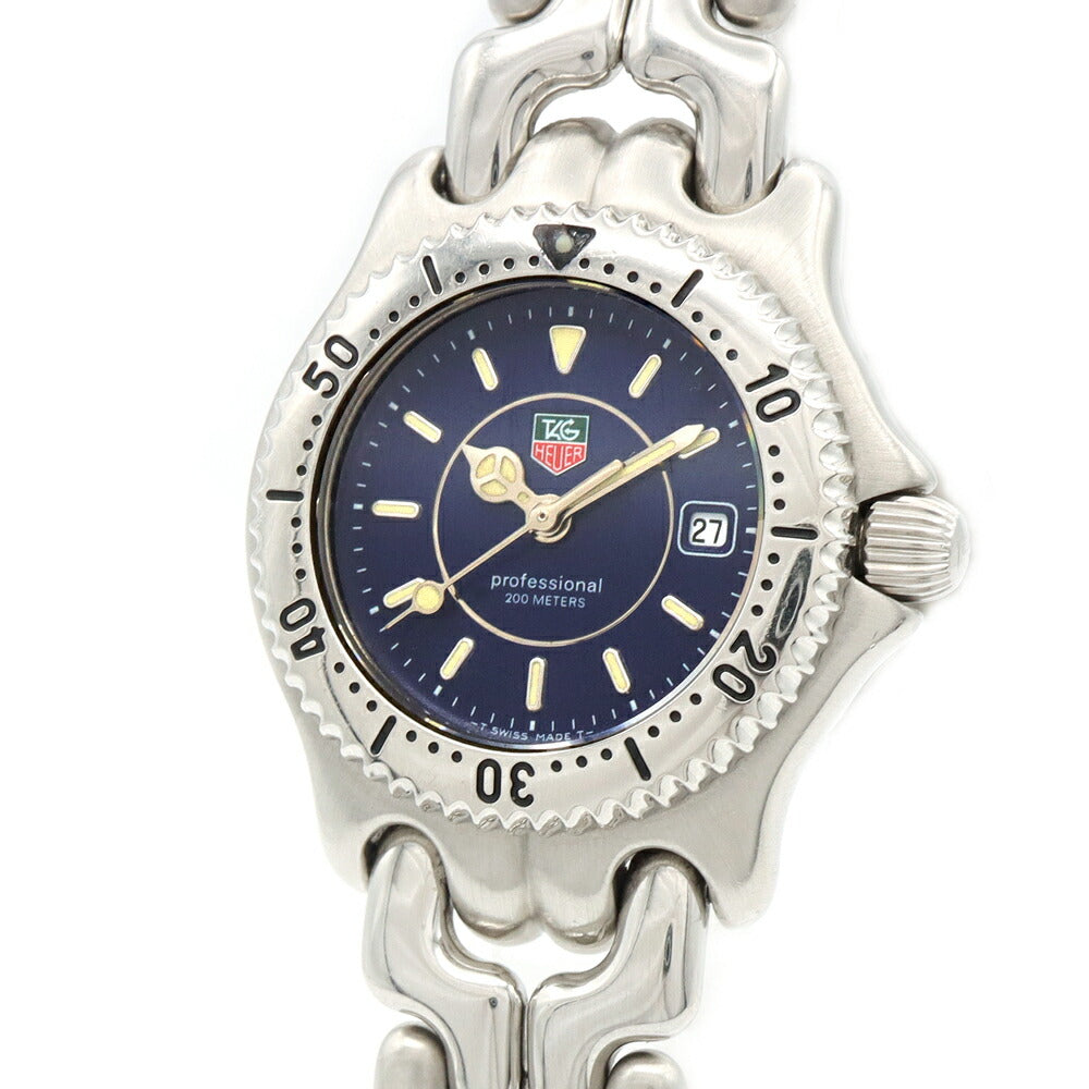Battery replaced TAG Heuer S/EL Professional WG131A Date 200m waterproof navy SS stainless steel ladies quartz [6 months warranty] [watch] [used]