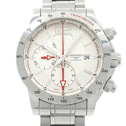 Internally inspected LONGINES Admiral GMT Chronograph L3.670.4 100m Water Resistant Date White SS Stainless Steel Men's Automatic Winding [6 Month Warranty] [Watch] [Used]