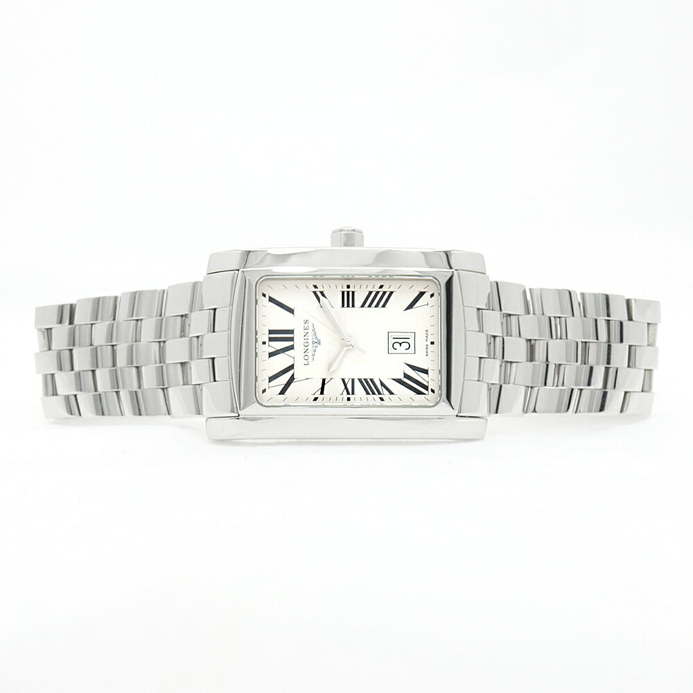 電池交換済 LONGINES ロンジン ドルチェヴィータ L5.686.4.71.6 デイト シルバー SS ステンレス メンズ クォーツ【6ヶ月保証】【腕時計】【中古】