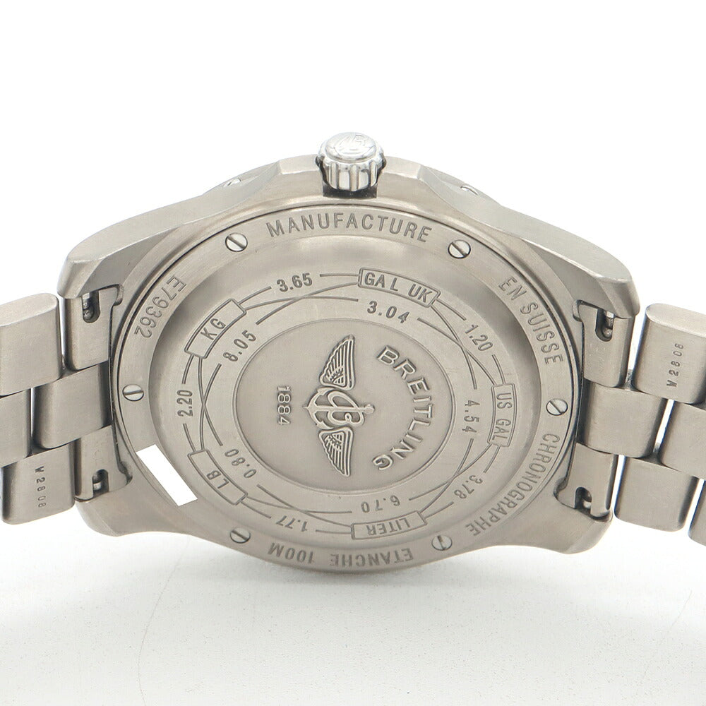 電池交換済 BREITLING ブライトリング エアロスペース E79362 デイデイト クロノグラフ ブラウン Ti チタン メンズ デジアナ クォーツ【6ヶ月保証】【腕時計】【中古】