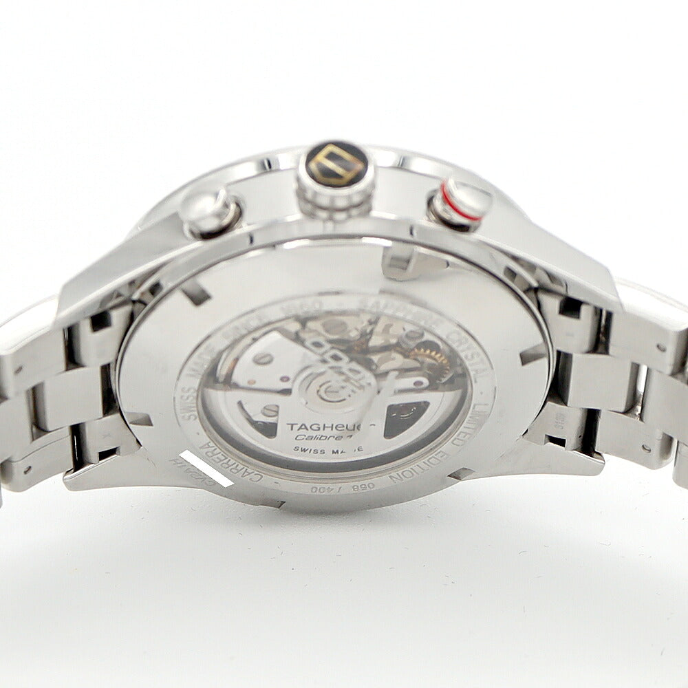TAG Heuer タグホイヤー カレラ キャリバー16 バハ カリフォルニア クロノグラフ 日本400本限定 CV2A1H BA0796 デイデイト 100m防水 裏スケ サンドベージュ SS ステンレス メンズ 自動巻き【6ヶ月保証】【腕時計】【中古】