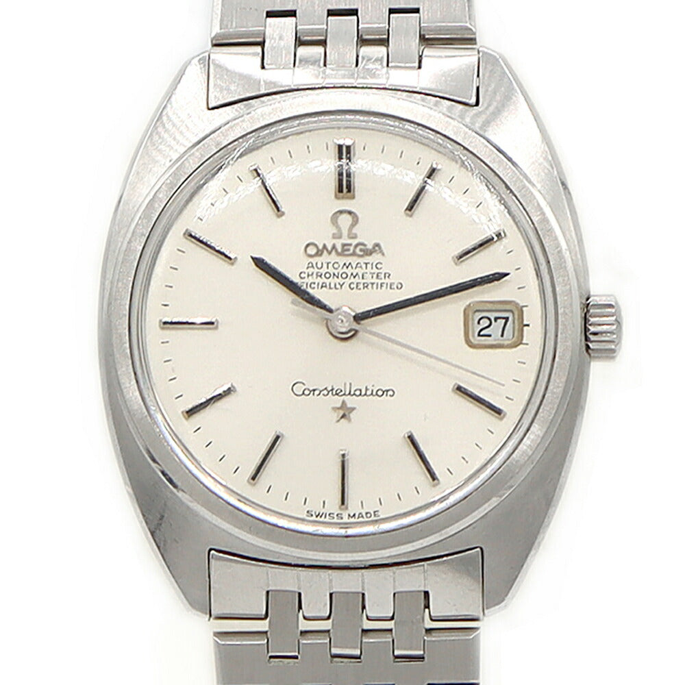 OMEGA Constellation C Line 168.017 Cal.564 24 Jewels Date Silver SS Stainless Steel Men's Automatic Winding Antique Vintage [Watch] [Used]