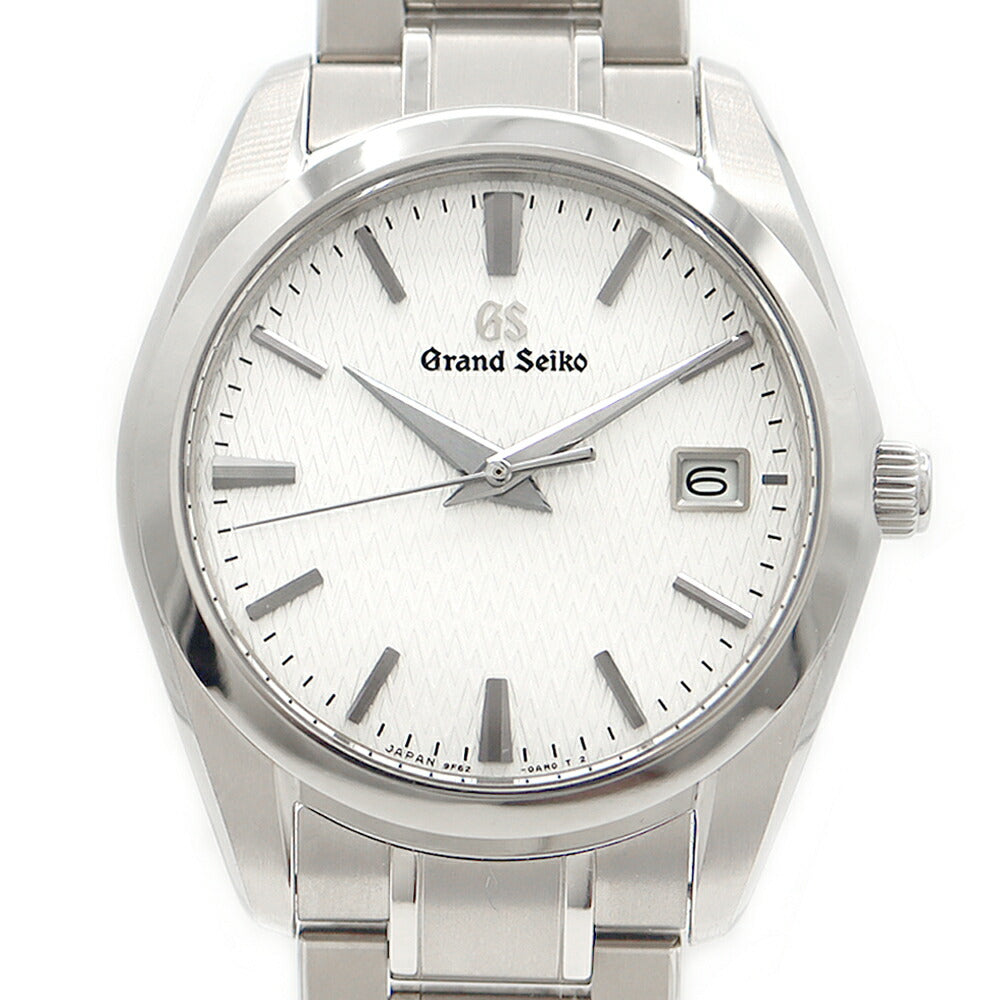 電池交換済 SEIKO セイコー GS グランドセイコー ヘリテージコレクション 9F62-0AE0 デイト 100m防水 シルバー Ti ブライトチタン メンズ クォーツ【6ヶ月保証】【腕時計】【中古】