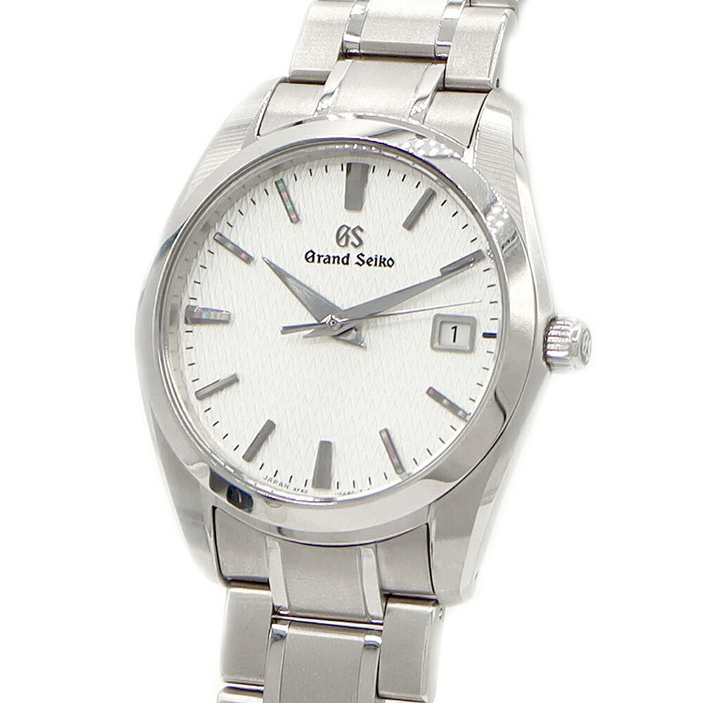 電池交換済 SEIKO セイコー GS グランドセイコー ヘリテージコレクション 9F62-0AE0 デイト 100m防水 シルバー Ti ブライトチタン メンズ クォーツ【6ヶ月保証】【腕時計】【中古】