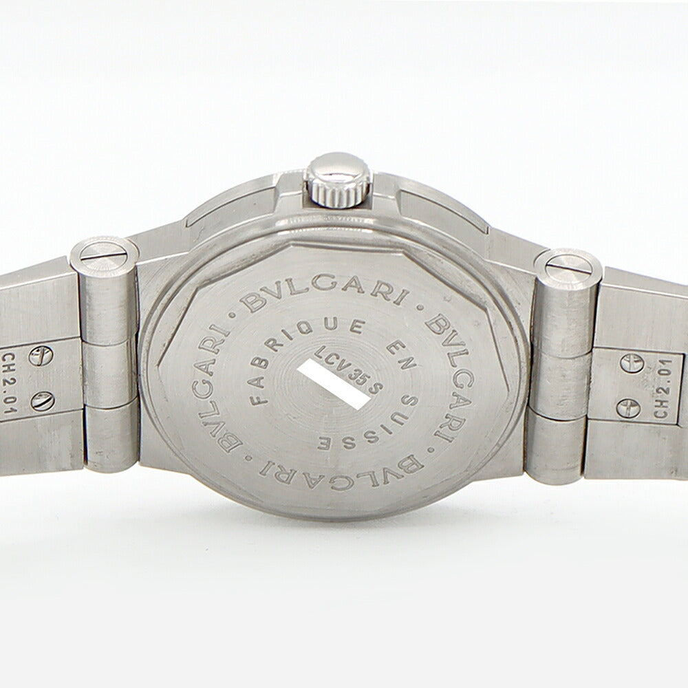 BVLGARI ブルガリ ディアゴノ スポーツ LCV35S デイト 白 ホワイト SS ステンレス メンズ 自動巻き【6ヶ月保証】【腕時計】【中古】