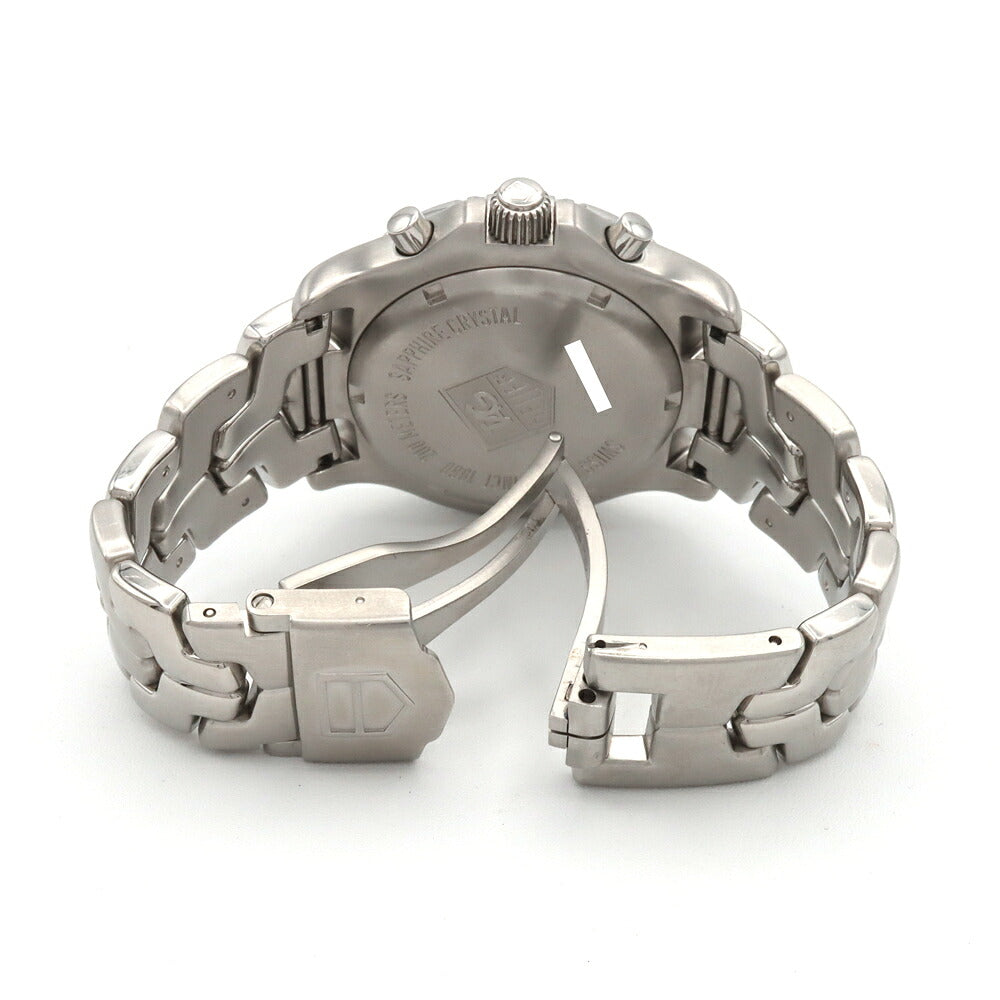 電池交換済 TAG Heuer タグホイヤー リンク シーレーサー クロノグラフ CT1115 BA0551 デイト 200m防水 紺 ネイビー SS ステンレス メンズ クォーツ【6ヶ月保証】【腕時計】【中古】