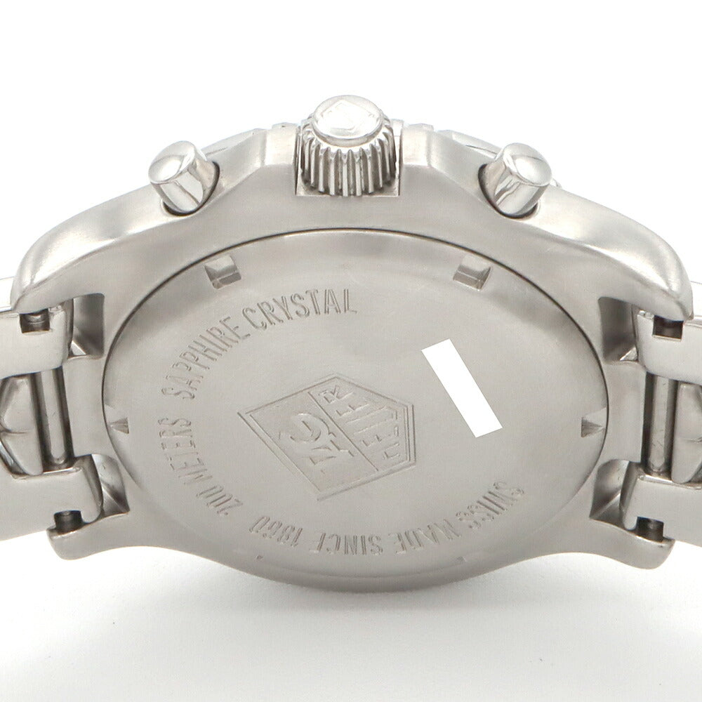 電池交換済 TAG Heuer タグホイヤー リンク シーレーサー クロノグラフ CT1115 BA0551 デイト 200m防水 紺 ネイビー SS ステンレス メンズ クォーツ【6ヶ月保証】【腕時計】【中古】