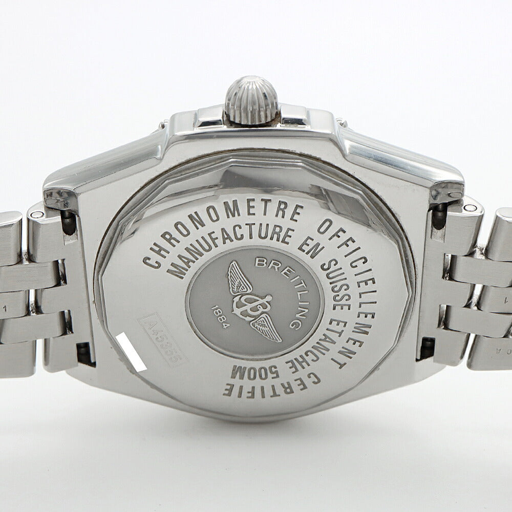内部点検済 BREITLING ブライトリング ヘッドウィンド A45355 500m防水 デイデイト ネイビー SS ステンレス メンズ 自動巻き【6ヶ月保証】【腕時計】【中古】