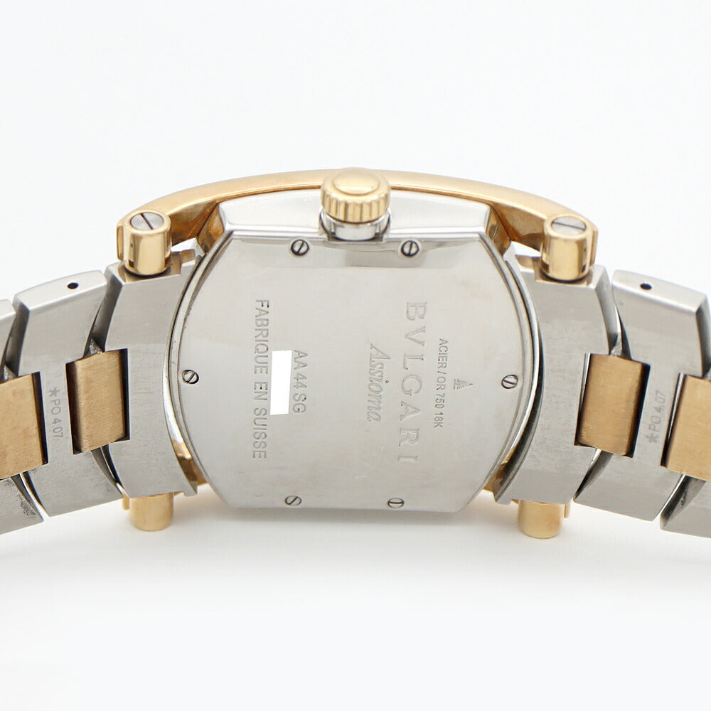 内部点検済 BVLGARI ブルガリ アショーマ AA44SG デイト シルバー K18YG イエローゴールド SS ステンレス コンビ メンズ 自動巻き【6ヶ月保証】【腕時計】【中古】