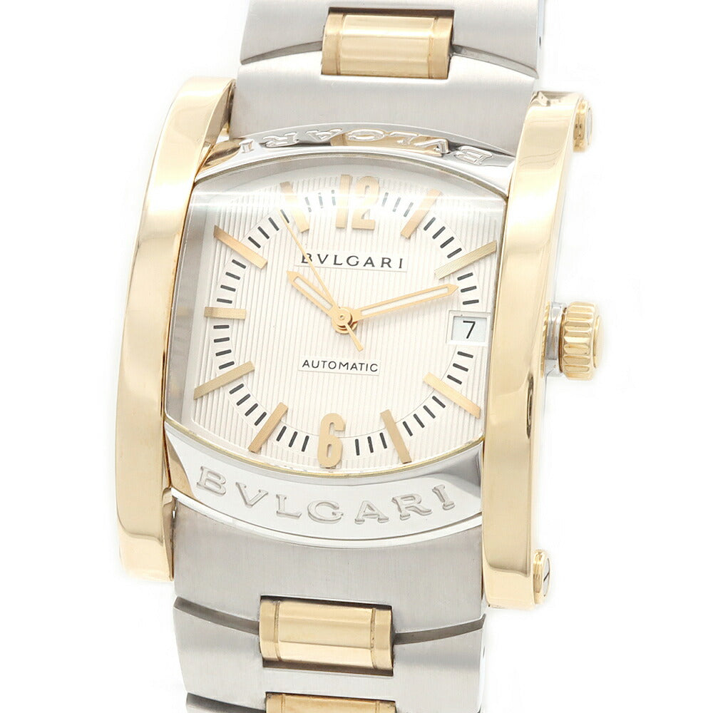 内部点検済 BVLGARI ブルガリ アショーマ AA44SG デイト シルバー K18YG イエローゴールド SS ステンレス コンビ メンズ 自動巻き【6ヶ月保証】【腕時計】【中古】