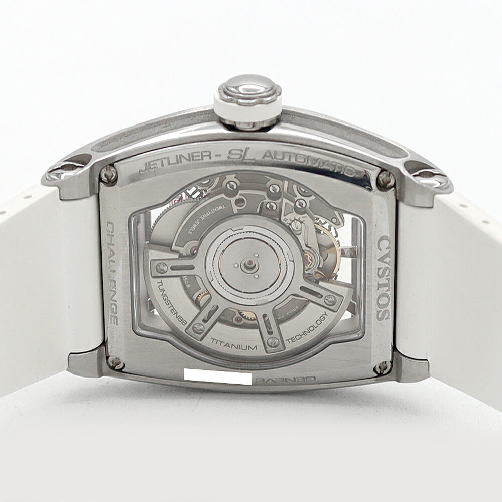 CVSTOS Challenge Jetliner CVT-RB-JET Back Skelton Date Skeleton SS Stainless Steel Genuine Belt Genuine Buckle Men's Automatic Winding [6 Month Warranty] [Watch] [Used]
