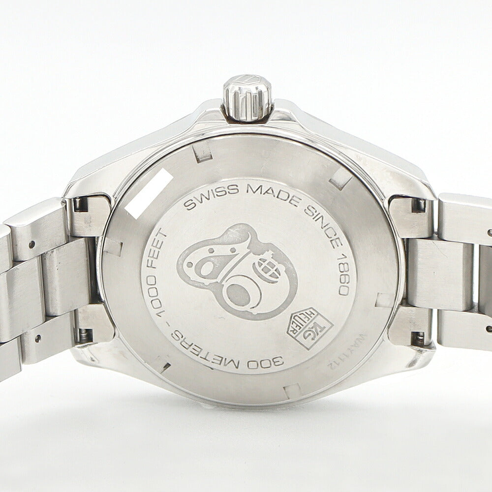 電池交換済 TAG Heuer タグホイヤー アクアレーサー WAY1112 デイト 300m防水 青 ブルー SS ステンレス メンズ クォーツ【6ヶ月保証】【腕時計】【中古】