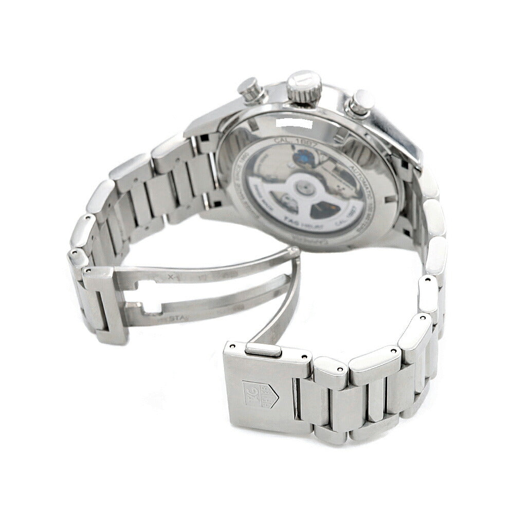 TAG Heuer タグホイヤー カレラ キャリバー1887 クロノグラフ CAR2013 デイト 100m防水 裏スケ グレー SS ステンレス メンズ 自動巻き【6ヶ月保証】【腕時計】【中古】