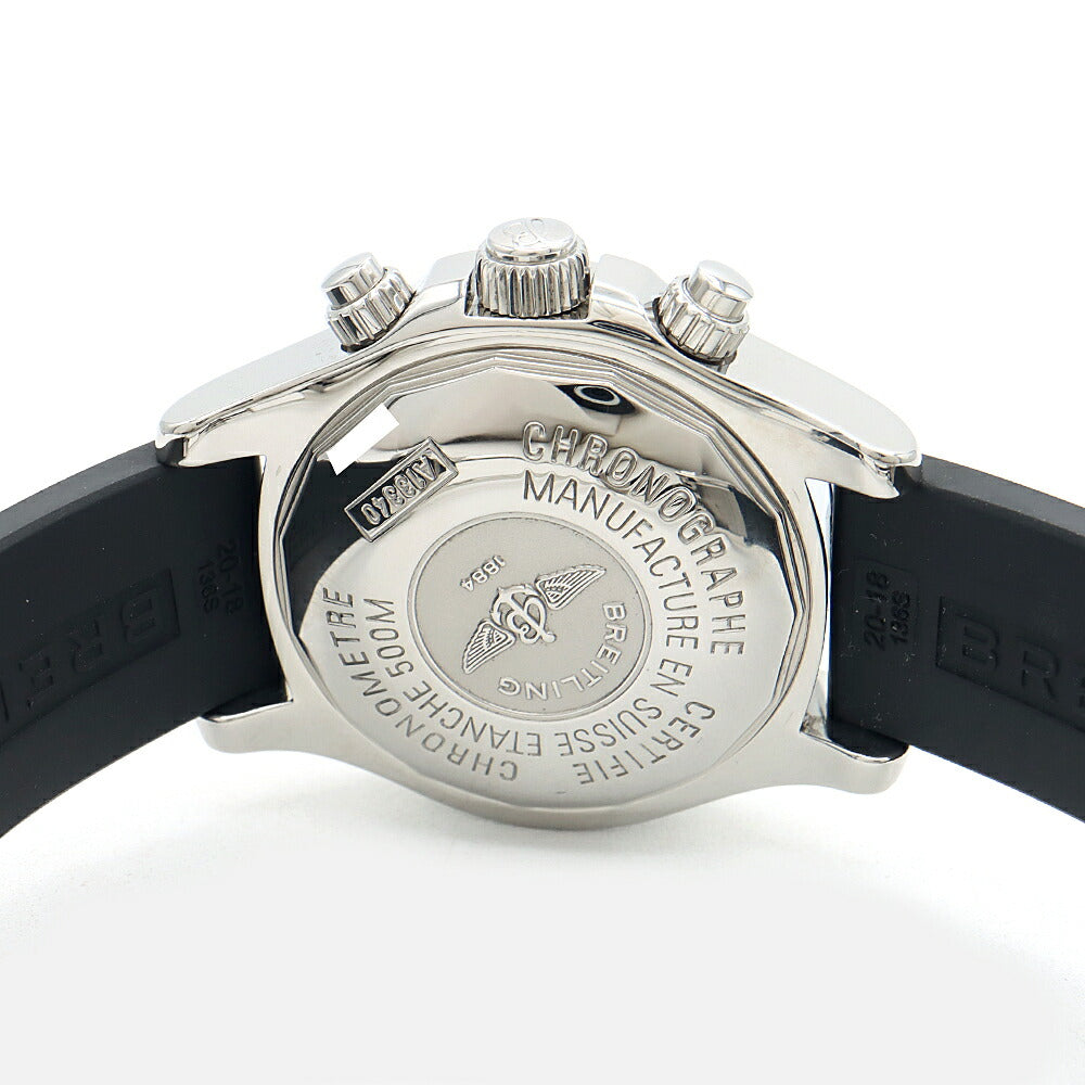 BREITLING ブライトリング クロノ スーパーオーシャン A13340 クロノグラフ デイデイト 500m防水 黒 ブラック SS ステンレス 純正ベルト 純正バックル メンズ 自動巻き【6ヶ月保証】【腕時計】【中古】