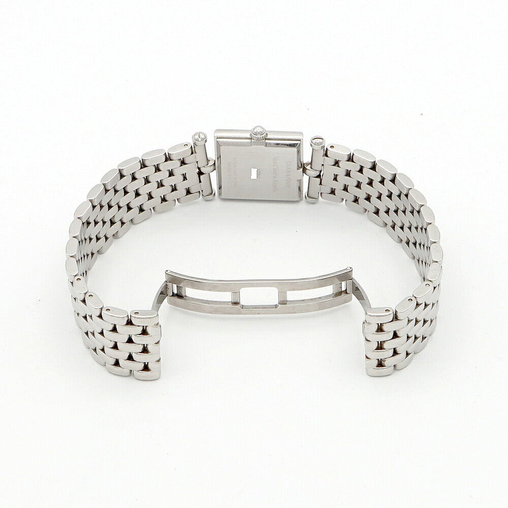 Battery replaced VanCleef&Arppels VanCleef&Arppels Classic Square 4P Diamond 522642 Diamond Blue Blue Shell SS Stainless Steel Ladies Quartz [6 Month Warranty] [Watch] [Used]