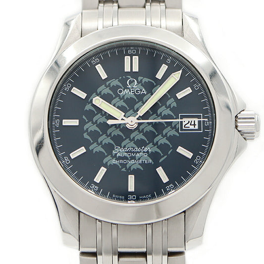 OMEGA Omega Seamaster 120 Jacques Mayol 2002 Limited to 3500 pieces 2508.80 Date 120m waterproof blue SS stainless steel men's automatic winding [6 months warranty] [Watch] [Used]