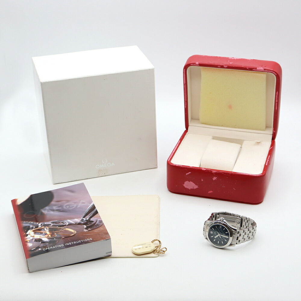 OMEGA オメガ シーマスター120 ジャックマイヨール2002 3500本限定 2508.80 デイト 120m防水 青 ブルー SS ステンレス メンズ 自動巻き【6ヶ月保証】【腕時計】【中古】