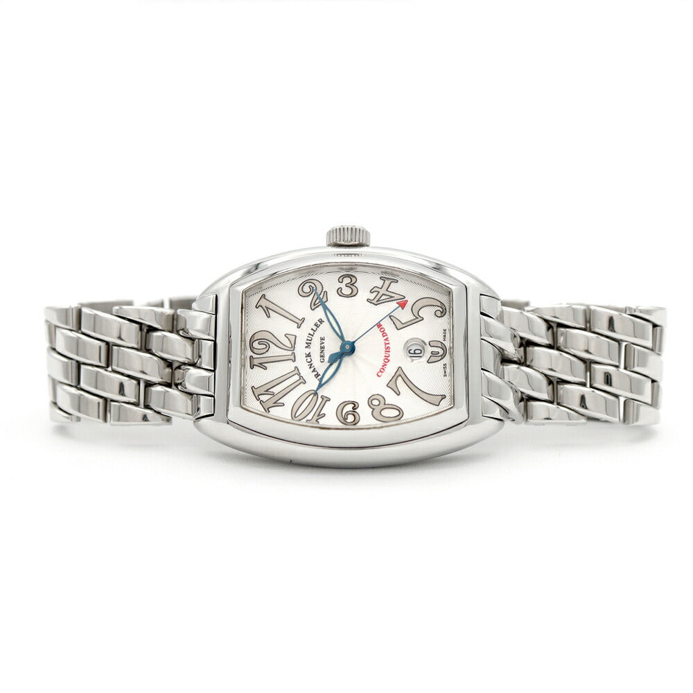 FRANCK MULLER フランクミュラー コンキスタドール 8002SC デイト シルバー SS ステンレス メンズ 自動巻き【6ヶ月保証】【中古】【腕時計】
