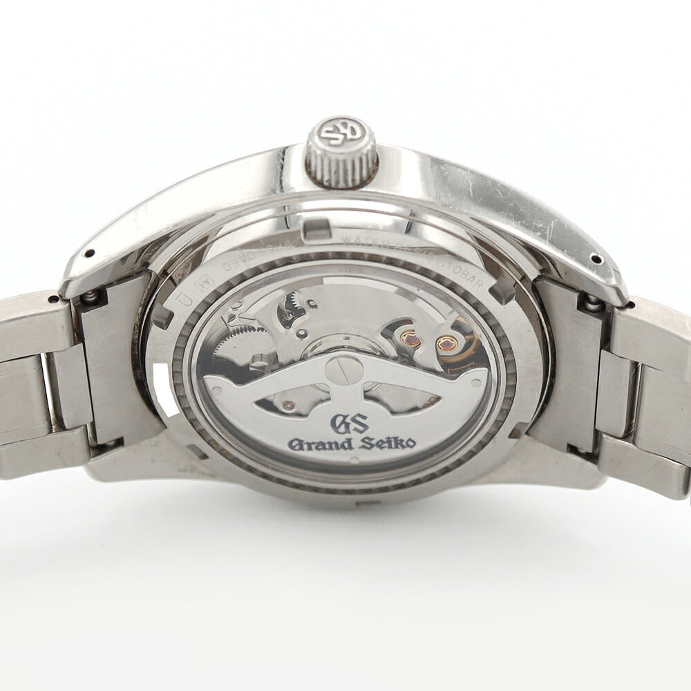 SEIKO セイコー GS グランドセイコー スプリングドライブ 雪白 9R65-0AE0 100m防水 裏スケ パワーリザーブ デイト 白 ホワイト Ti チタン メンズ 自動巻き【6ヶ月保証】【腕時計】【中古】