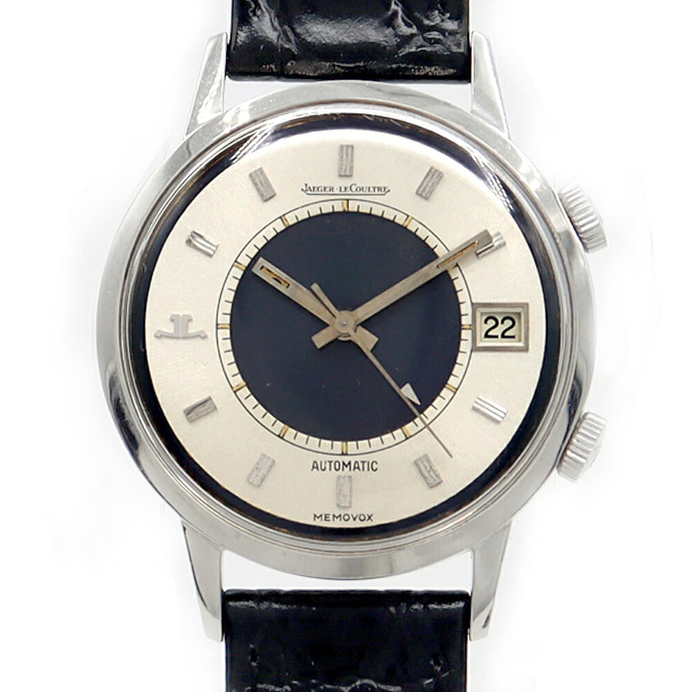 JAEGER LECOULTRE ジャガールクルト メモボックス 875.42 アラーム デイト シルバー SS ステンレス メンズ 自動巻き【6ヶ月保証】【腕時計】【中古】
