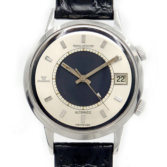 JAEGER LECOULTRE ジャガールクルト メモボックス 875.42 アラーム デイト シルバー SS ステンレス メンズ 自動巻き【6ヶ月保証】【腕時計】【中古】