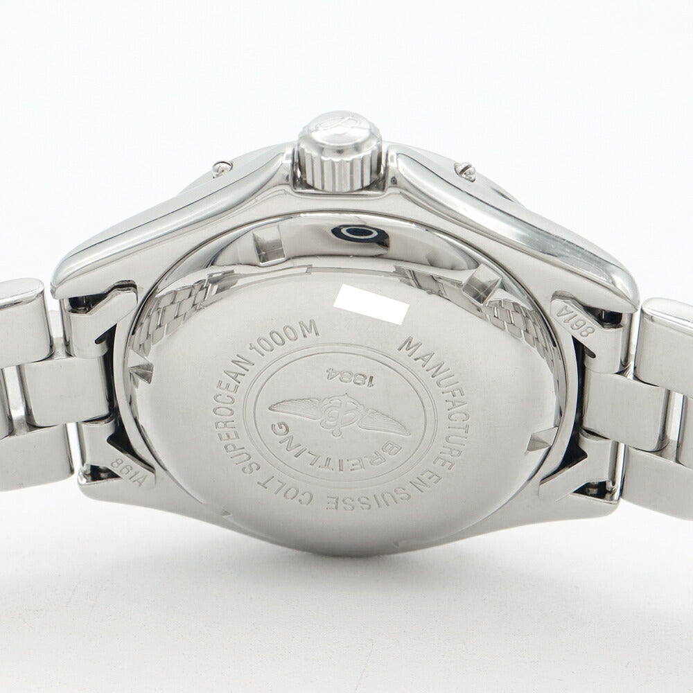 内部点検済 BREITLING ブライトリング スーパーオーシャン A17040 デイト 1000m防水 青 ブルー SS ステンレス メンズ 自動巻き【6ヶ月保証】【腕時計】【中古】